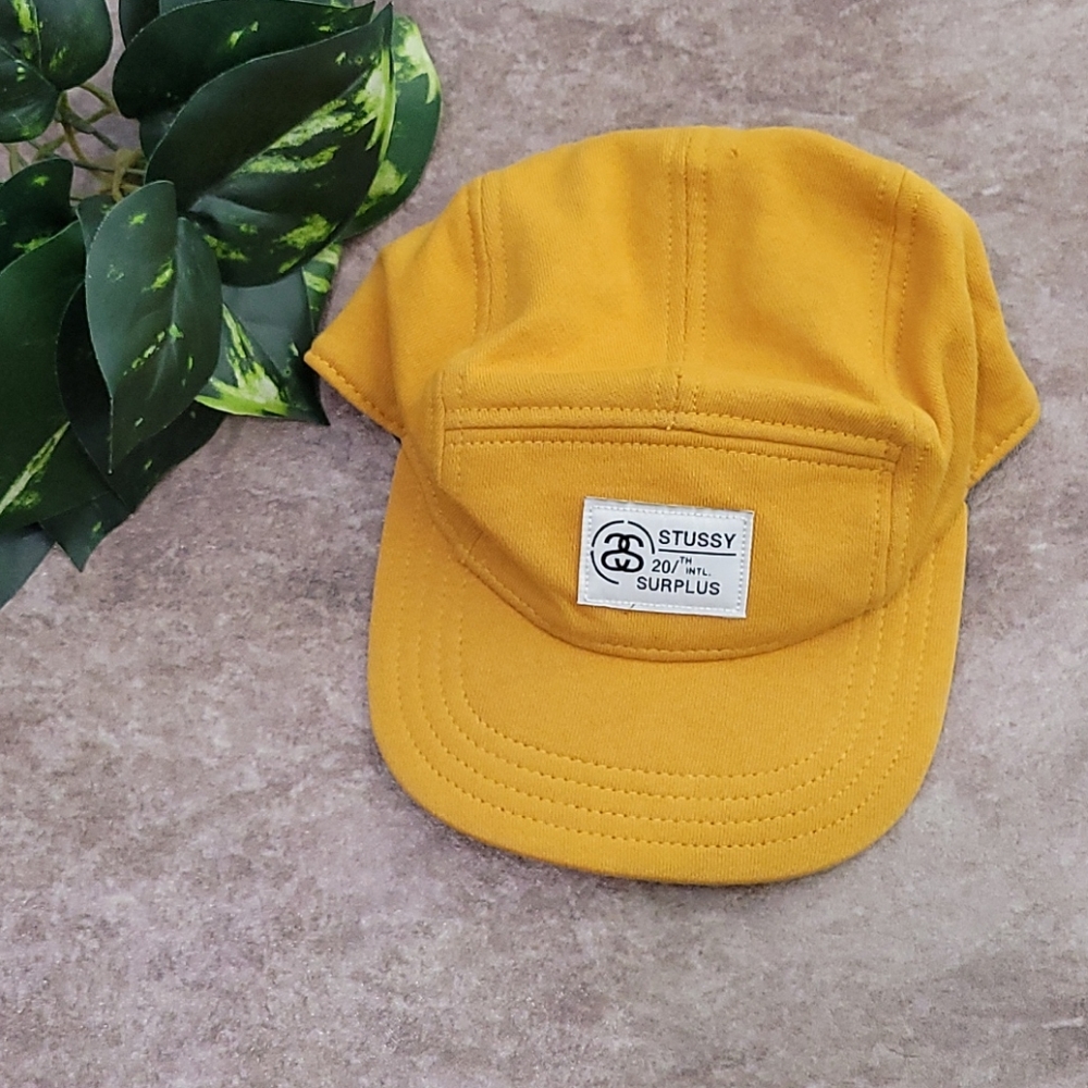 Stussy Capz mustard yellow fabric cotton hat